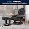 Flash Furniture Black LeatherSoft Recliner & Ottoman w/ Wood Base BT-7818-BK-GG - alternate 6